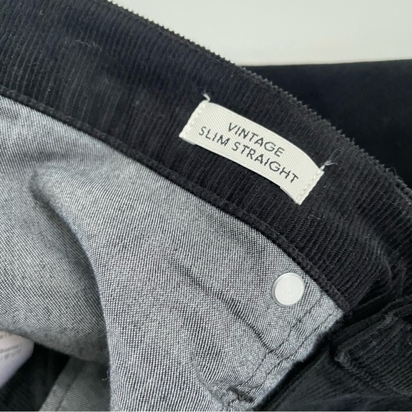 J.Crew Women's Black Vintage slim-straight corduroy pant Size 28, like new! - Picture 7 of 12